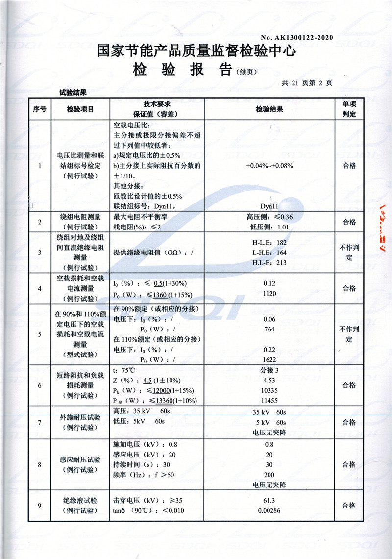 高低压试验报告-S11-1250清苑清苑清苑油浸式变压器-2.jpg